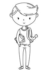 Teenager boy cartoon design vector illustrator