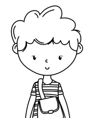 Teenager boy cartoon design vector illustrator