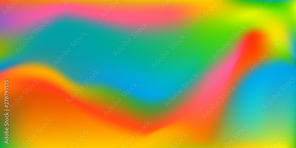 Poster color blend liquid abstract pattern background. vector holographic iridescent watercolor fluid color
