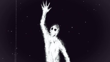 From sprouting flowers appear skulls and rotate in circle. Vj looped animation. Genre of horror. Time, death and sand. Damaged film strip. 