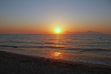 Obraz premium sunset on the beach