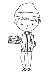 Teenager boy cartoon design vector illustrator