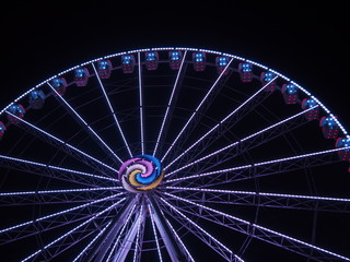 Illuminated Ferris Wheel (Szczecin Poland, July 2019)