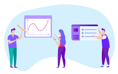 Distance Learning. Icon and Graphics. Vector.
