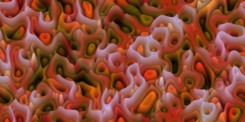 Smooth waxy spikes like melted wax or coral or organic surfac