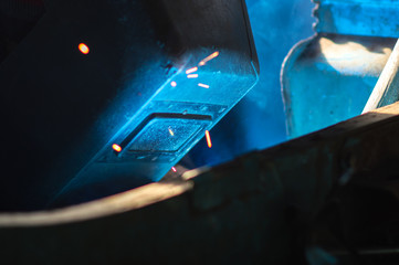 welder metal welding worker