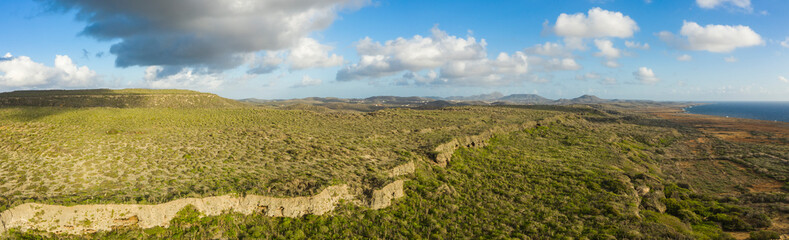 Aerial view over North coast - Curaçao/Caribbean /Dutch Antilles