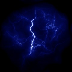 Lightning Thunderbolt template for design. Electric discharge in the sky