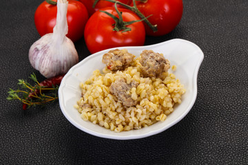 Bulgur with meat