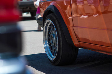 black car tires for driving on the road