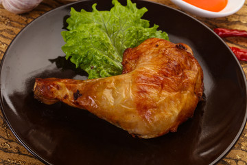 Roasted chicken leg