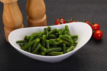Green beans in the bowl