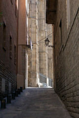 Fototapeta na wymiar Alley in Barcelona