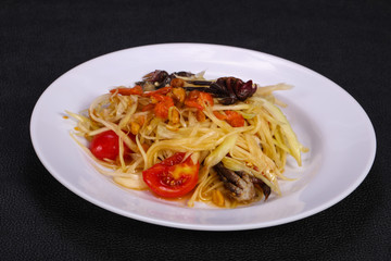 Green mango salad with seafood
