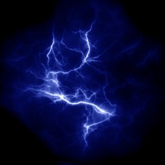 Lightning Thunderbolt template for design. Electric discharge in the sky