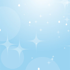 Fototapeta na wymiar Light blue abstract background with stars and bokeh. Beautiful sky. Simple flat vector illustration.