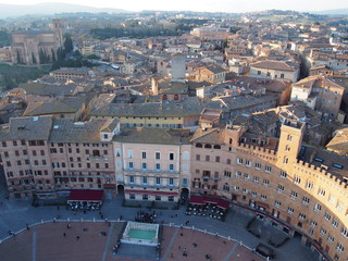Fototapeta premium A bird-view scenery of Siena