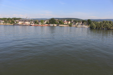 View on Walluf from Rhine river