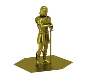 3D rendering, warrior character, illustration