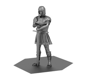Fototapeta premium 3D rendering, warrior character, illustration