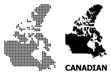 Dot Mosaic Map of Canada