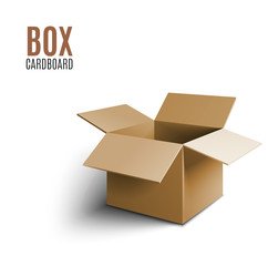 Cardboard box icon 3d isolated on white background.