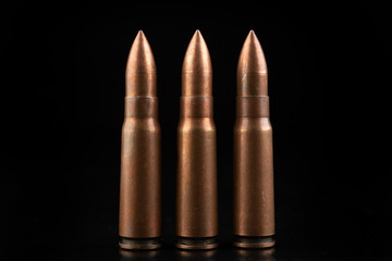 Ammunition of a high-speed rifle. Cartridges for a military rifle.