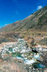 Fototapeta na wymiar Ala Archa River in Ala Archa National Park, Kyrgyzstan