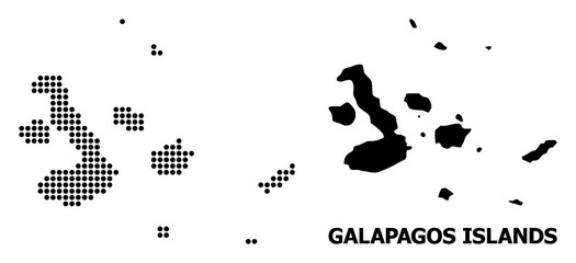Dot Pattern Map of Galapagos Islands
