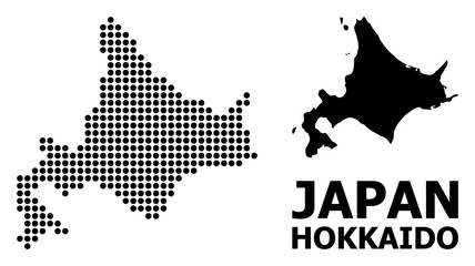Pixelated Pattern Map of Hokkaido Island