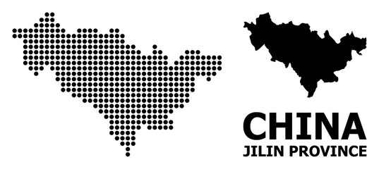 Dotted Pattern Map of Jilin Province
