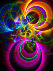 abstract chaotic fractal background 3D rendering illustration
