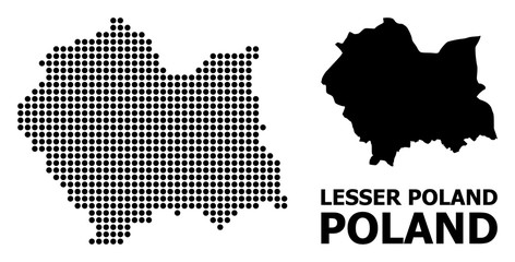Pixelated Mosaic Map of Lesser Poland Province