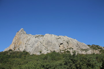 mountains and blue sky