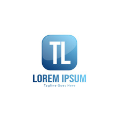 Initial TL logo template with modern frame. Minimalist TL letter logo vector illustration