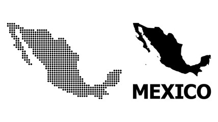 Dotted Pattern Map of Mexico