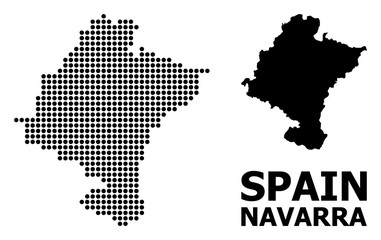 Fototapeta na wymiar Dot Mosaic Map of Navarra Province
