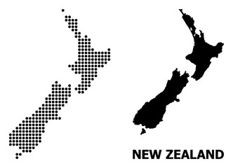 Pixelated Mosaic Map of New Zealand