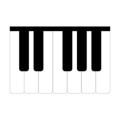 Naklejka premium Piano Keys Icon Vector Illustration