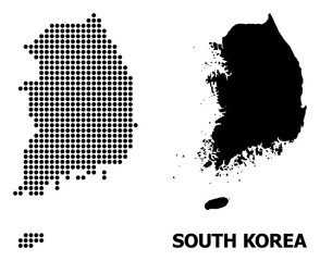 Dot Mosaic Map of South Korea