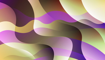 Wave Abstract Background. For Futuristic Ad, Booklets. Vector Illustration with Color Gradient