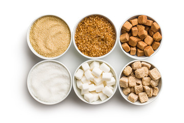 Brown and white sugar.