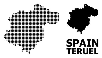 Pixel Mosaic Map of Teruel Province