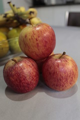 Frutas, maçã, laranja e banana