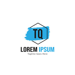 Fototapeta premium Initial TQ logo template with modern frame. Minimalist TQ letter logo vector illustration