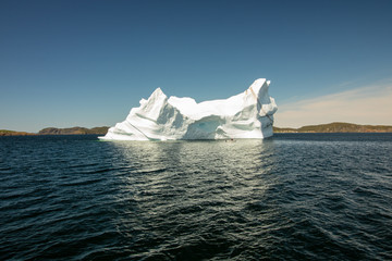 Large iceberg  making its way down 'Iceberg Alley' off the coast of Twillingate Newfoundland. 