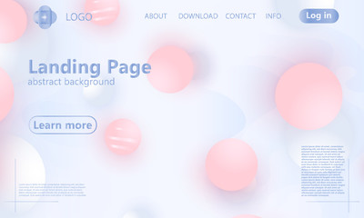Landing page. Geometric background.
