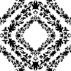 Royal damask pattern for fabric design. Wallpaper baroque, damask.