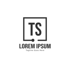 Obraz premium Initial TS logo template with modern frame. Minimalist TS letter logo vector illustration