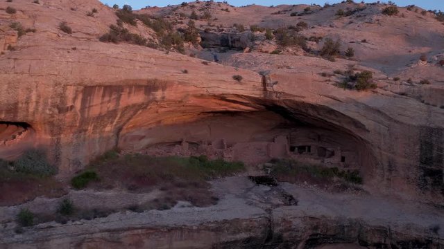 Ancestral Puebloan Ruins Southern Utah under Alcove Anasazi Cliff Dwelling Bears Ears